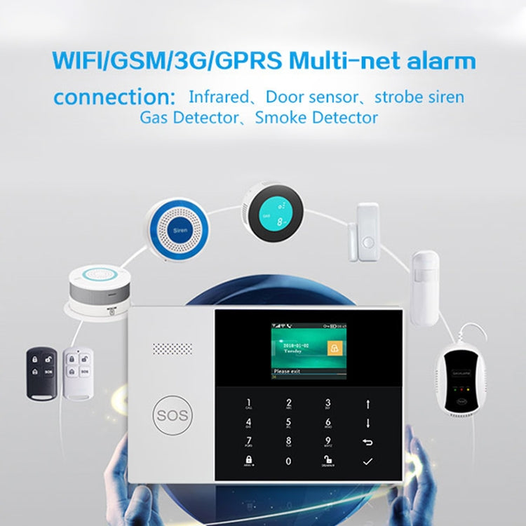 PG-105-GSM GSM/GPRS + WiFi Intelligent Alarm System with Touch Keypad & LCD Screen & RFID function, PG-105-GSM PG-105-GSM GSM/GPRS + WiFi Intelligent Alarm System with Touch Keypad & LCD Screen & RFID function, PG-105-GSM